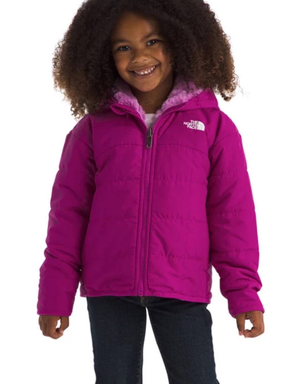 The North Face Girls Hooded Shasta Reversable Puffer jacket size 6